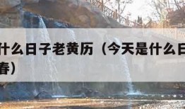 今天是什么日子老黄历（今天是什么日子老黄历周新春）