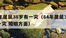 84年属鼠38岁有一灾（84年属鼠38岁有一灾 婚姻方面）