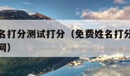 免费姓名打分测试打分（免费姓名打分测试打分吉名网）